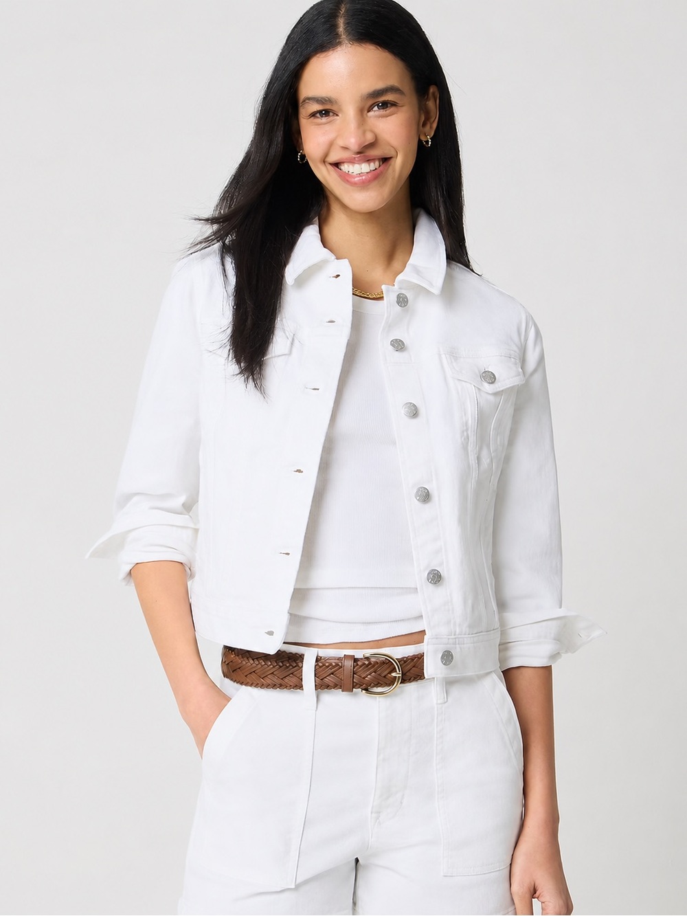 J.Crew Factory Classic Jean Jacket White Wash | Size M | NWT
